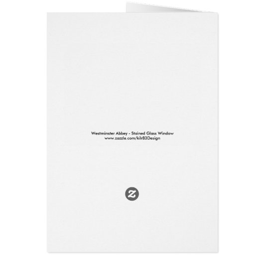 Westminster Abbey - Stained Glass Window - Card (Back)