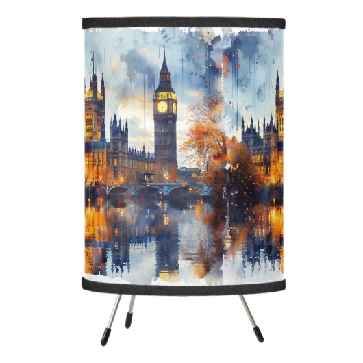 Westminster Big Ben Nightscape Tripod Lamp (Left)