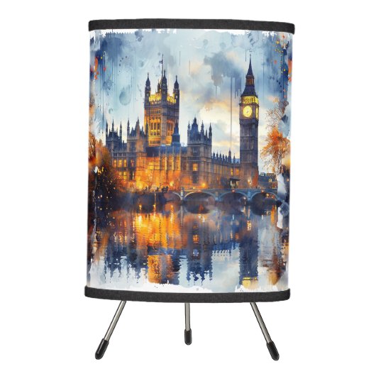 Westminster Big Ben Nightscape Tripod Lamp (Front)