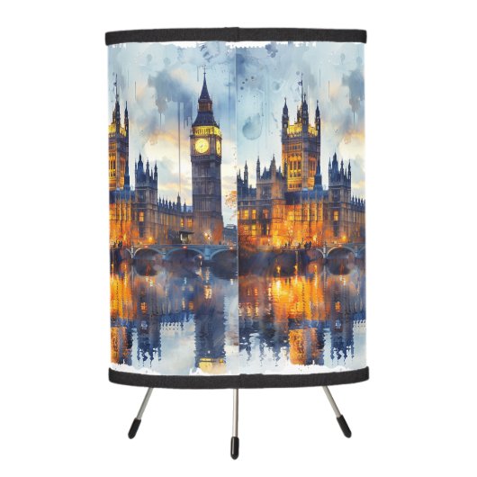 Westminster Big Ben Nightscape Tripod Lamp (Back)