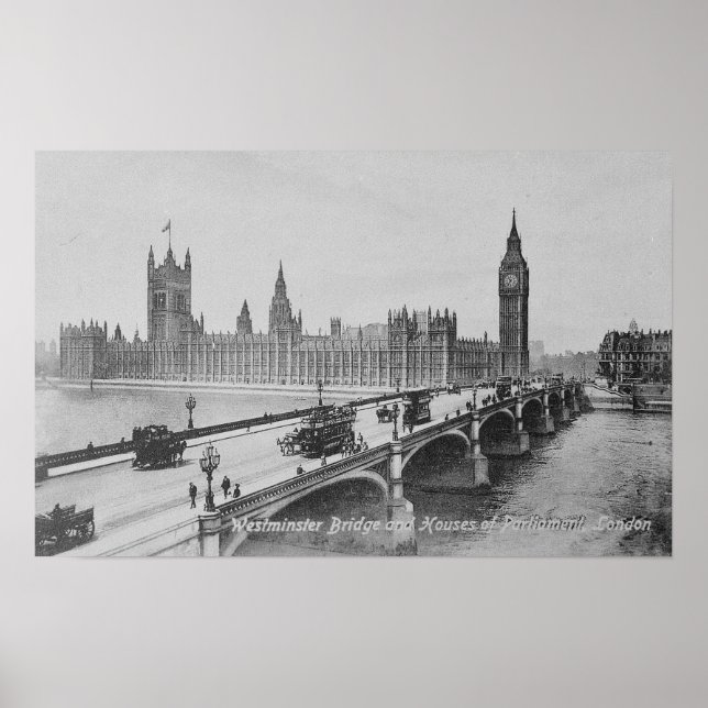 Westminster Bridge and the Houses of Poster (Front)