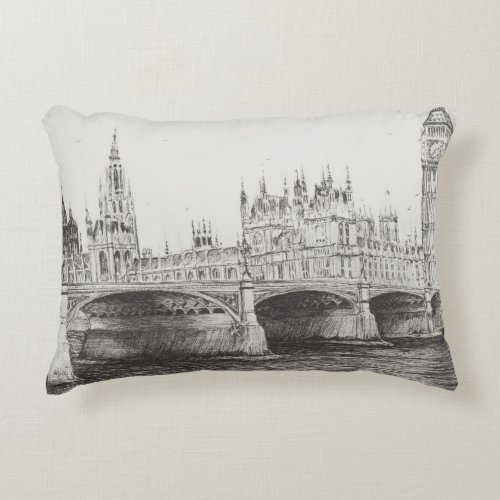 Westminster Bridge London UK 30102006 Accent Pillow