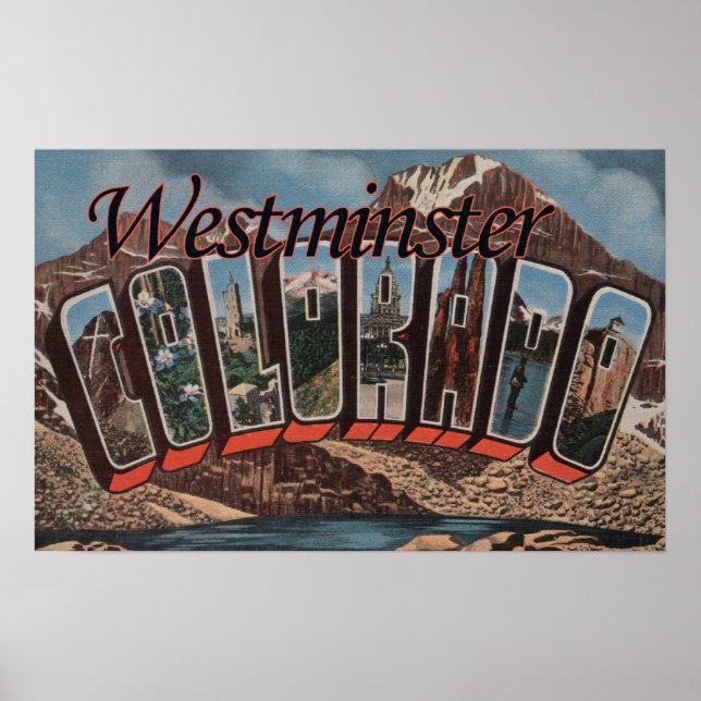 Westminster, Colorado - Large Letter Scenes Poster (Front)