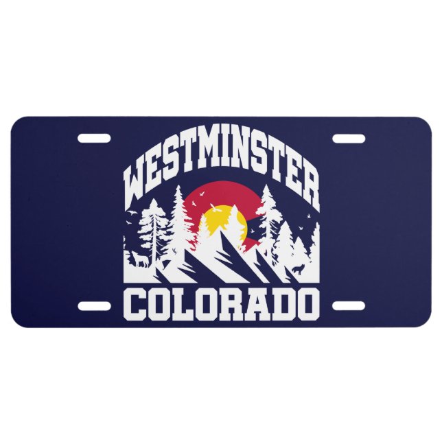 Westminster,Colorado License Plate (Front)