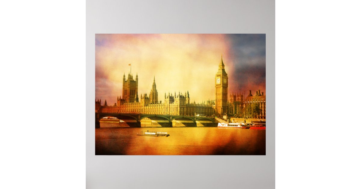 Westminster Palace and Bridge Poster | Zazzle.com