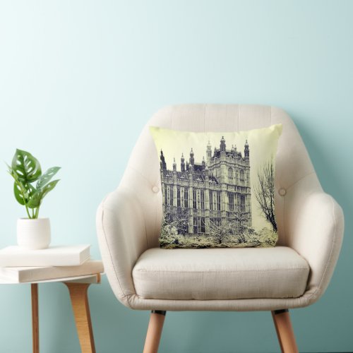 Westminster Parliament Winter London _ British Throw Pillow