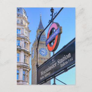 Westminster Station, London UK Postcard