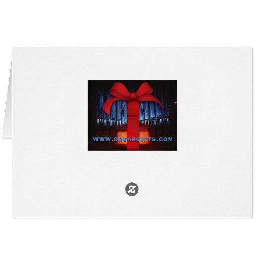 Westminster United Church organ card (Back Horizontal)