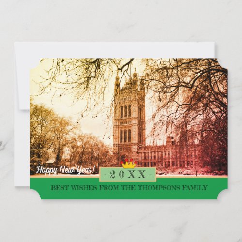 Westminster Winter London  Happy New Year Card