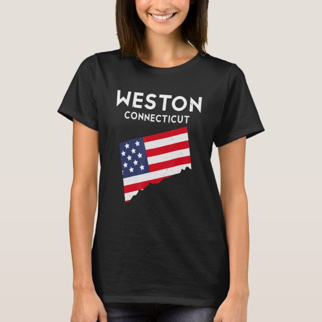 Weston Connecticut USA State America Travel Connec T-Shirt (Front)