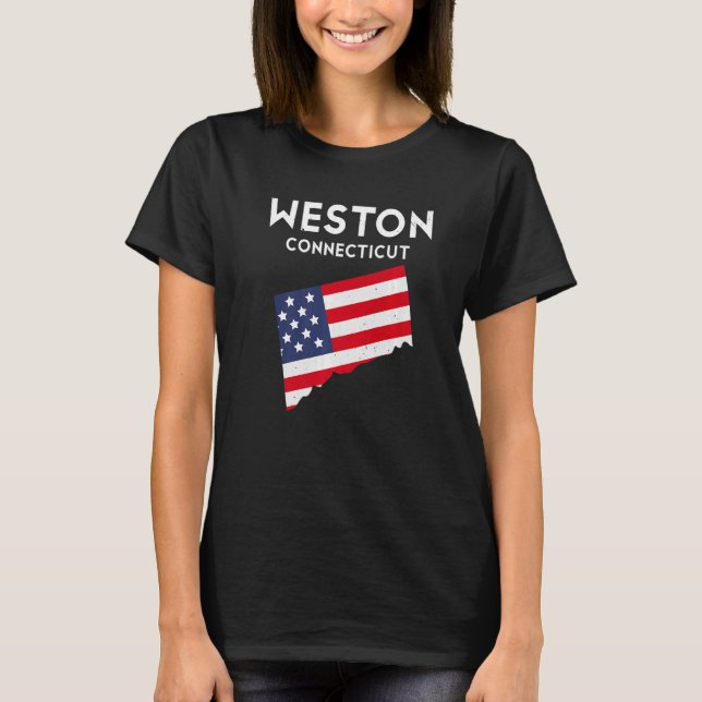 Weston Connecticut USA State America Travel Connec T-Shirt (Front)