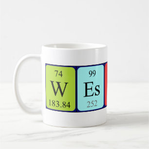 Weston periodic table name mug