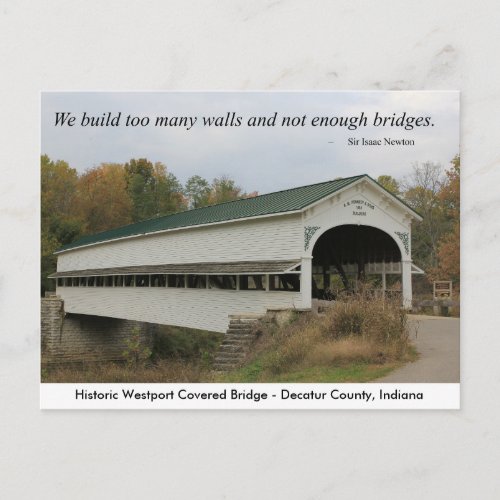 Westport Covered Bridge Postcard