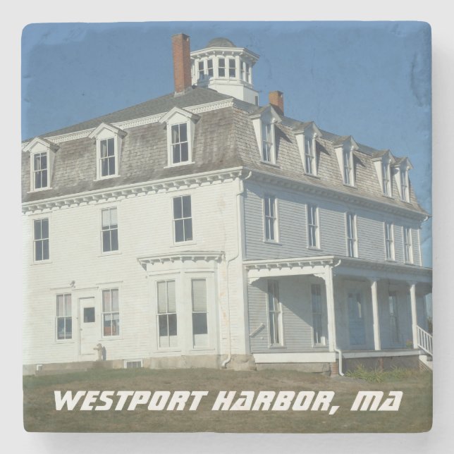 Westport Harbor, MA - Acoxet Stone Coaster (Front)