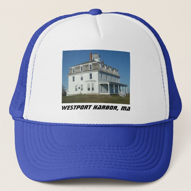 Westport Harbor, MA Historical Architecture Trucker Hat (Front)