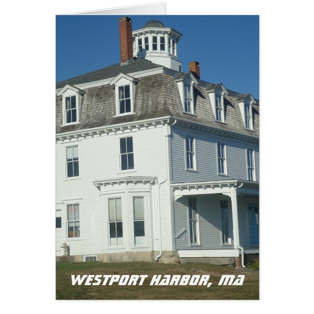 Westport Harbor, MA Landmark Greeting Card (Front)