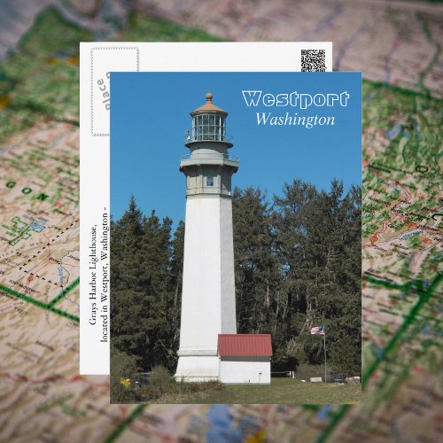 Westport Washington Lighthouse Travel Photo Postcard