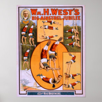 West's Big Minstrel JubileeGymnasts Poster