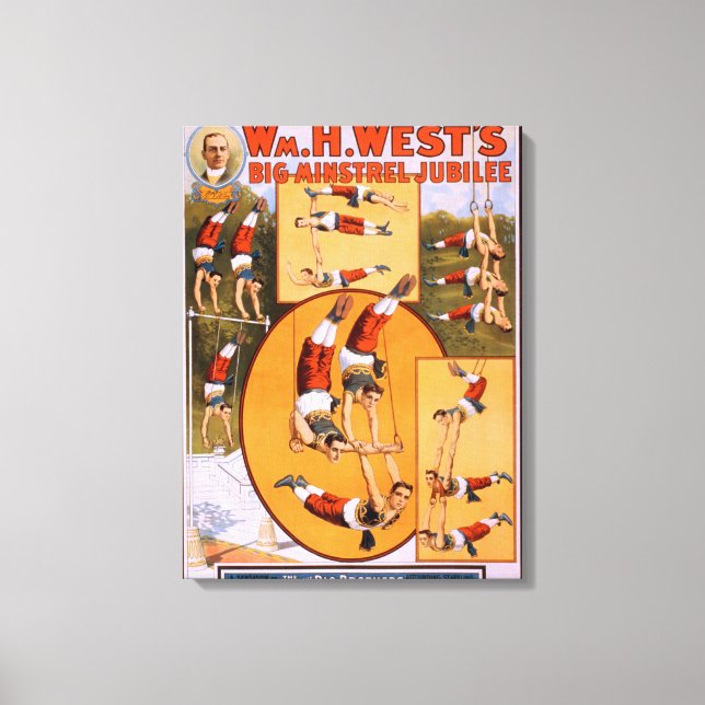 West's Big Minstrel JubileeGymnasts Poster Canvas Print (Front)