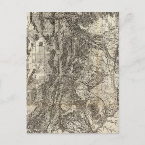 Wests New Sectional and Topographical Map Of Utah Postcard