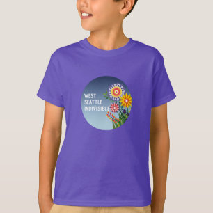WestSeattleIndivisible Kids Purple Flower t-shirt