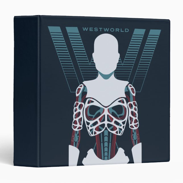 Westworld | Android Skeleton Over Logo 3 Ring Binder (Front/Spine)