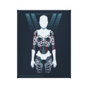 Westworld | Android Skeleton Over Logo Canvas Print