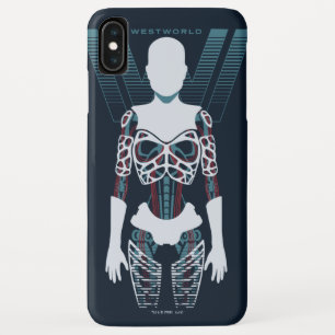 Westworld Android Skeleton Over Logo iPhone XS Max Case