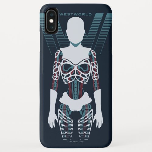 Westworld  Android Skeleton Over Logo iPhone XS Max Case