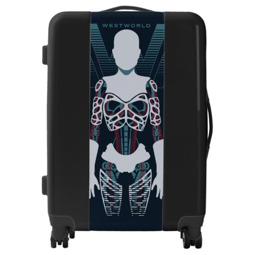 Westworld  Android Skeleton Over Logo Luggage