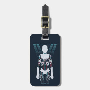 Westworld Android Skeleton Over Logo Luggage Tag
