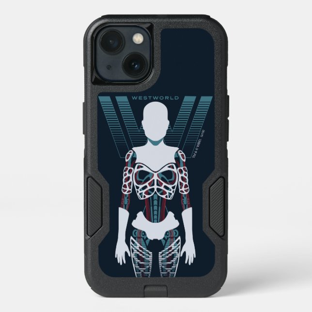 Westworld | Android Skeleton Over Logo Otterbox iPhone Case (Back)