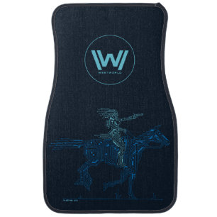 Westworld Dolores Riding Horse Circuit Graphic Car Floor Mat