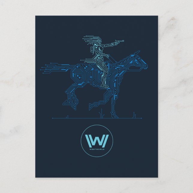Westworld | Dolores Riding Horse Circuit Graphic Postcard (Front)