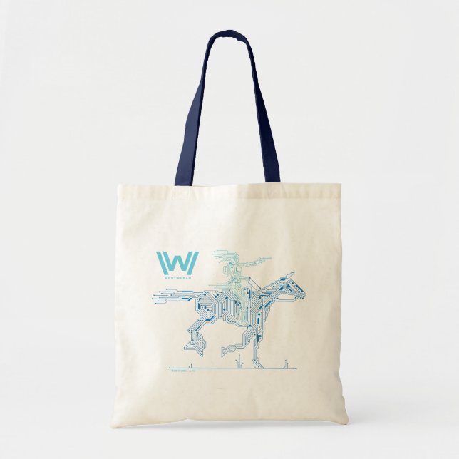 Westworld | Dolores Riding Horse Circuit Graphic Tote Bag (Front)