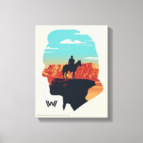 Westworld  Dr Ford Silhouette Of Man in Black Canvas Print