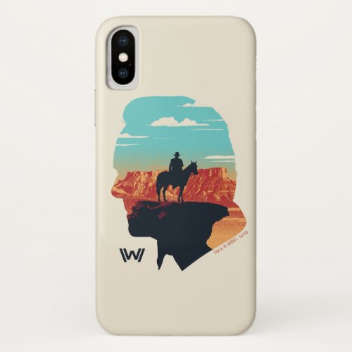 Westworld  Dr Ford Silhouette Of Man in Black iPhone X Case