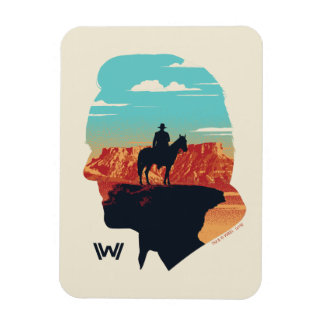 Westworld | Dr. Ford Silhouette Of Man in Black Magnet