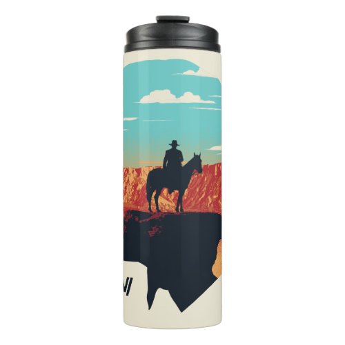 Westworld  Dr Ford Silhouette Of Man in Black Thermal Tumbler