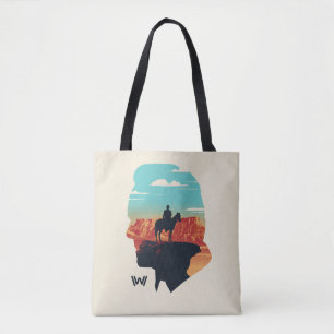 Westworld Dr. Ford Silhouette Of Man in Black Tote Bag