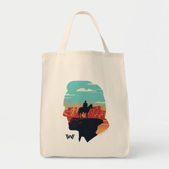 Westworld | Dr. Ford Silhouette Of Man in Black Tote Bag (Front)