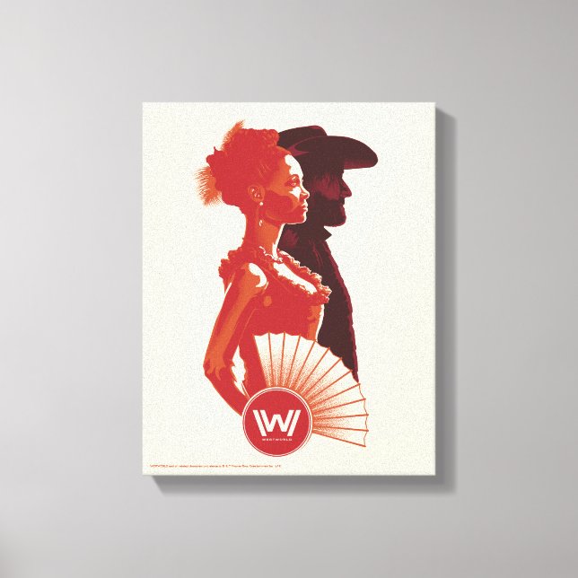 Westworld | Maeve & Hector Stencil Portrait Canvas Print (Front)