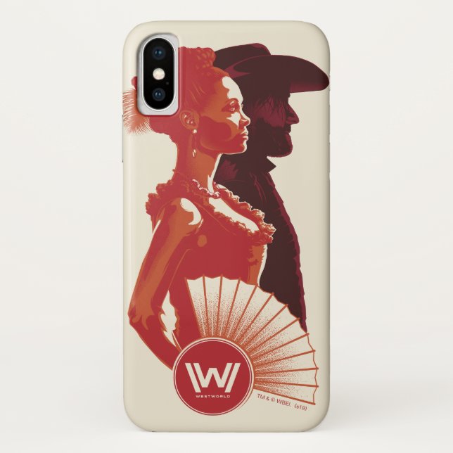Westworld | Maeve & Hector Stencil Portrait Case-Mate iPhone Case (Back)