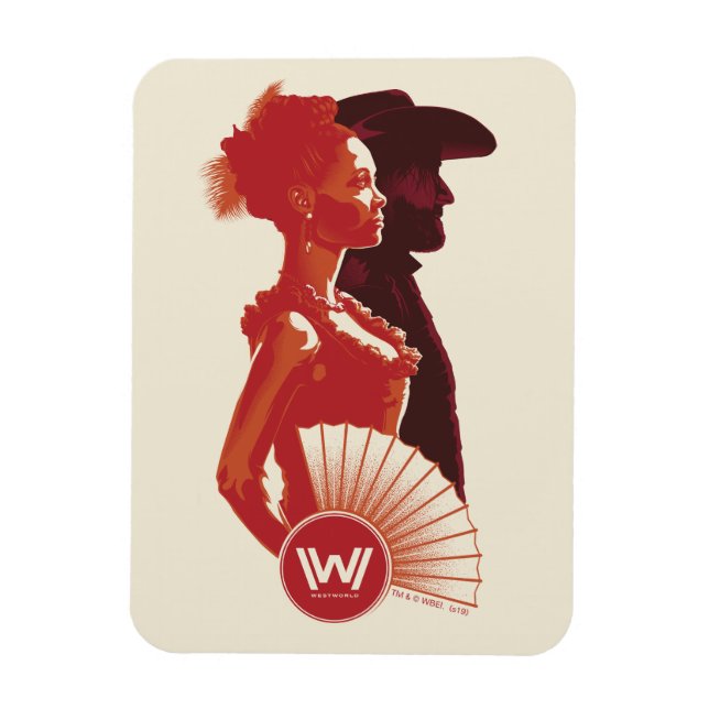 Westworld | Maeve & Hector Stencil Portrait Magnet (Vertical)