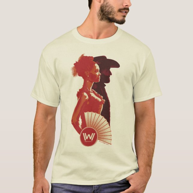 Westworld | Maeve & Hector Stencil Portrait T-Shirt (Front)