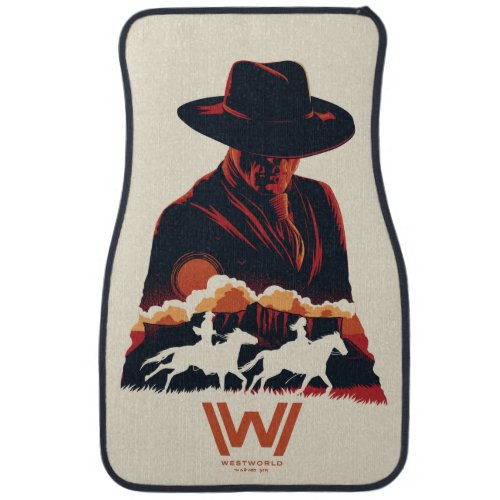 Westworld  Man in Black Desert Silhouette Car Floor Mat