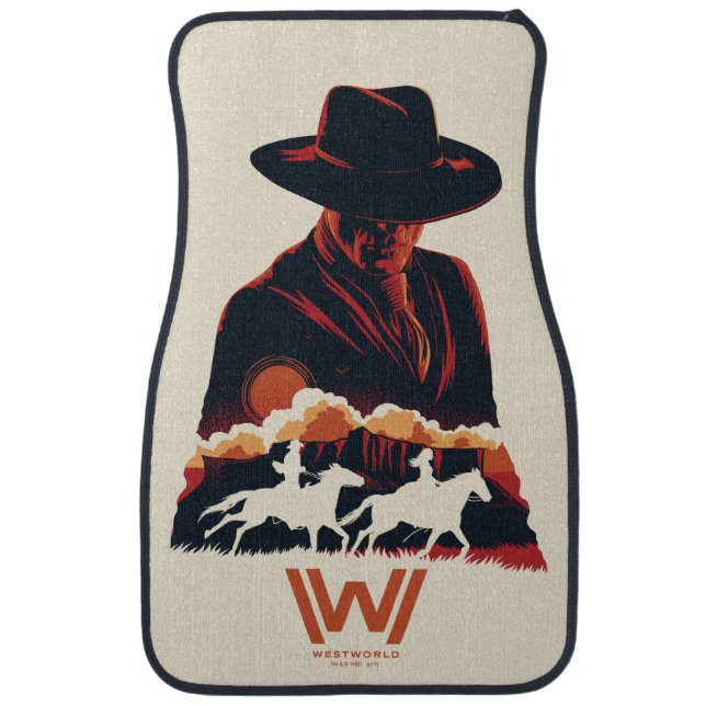 Westworld | Man in Black Desert Silhouette Car Floor Mat (Front)