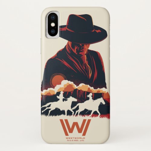 Westworld  Man in Black Desert Silhouette iPhone X Case
