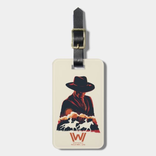 Westworld  Man in Black Desert Silhouette Luggage Tag