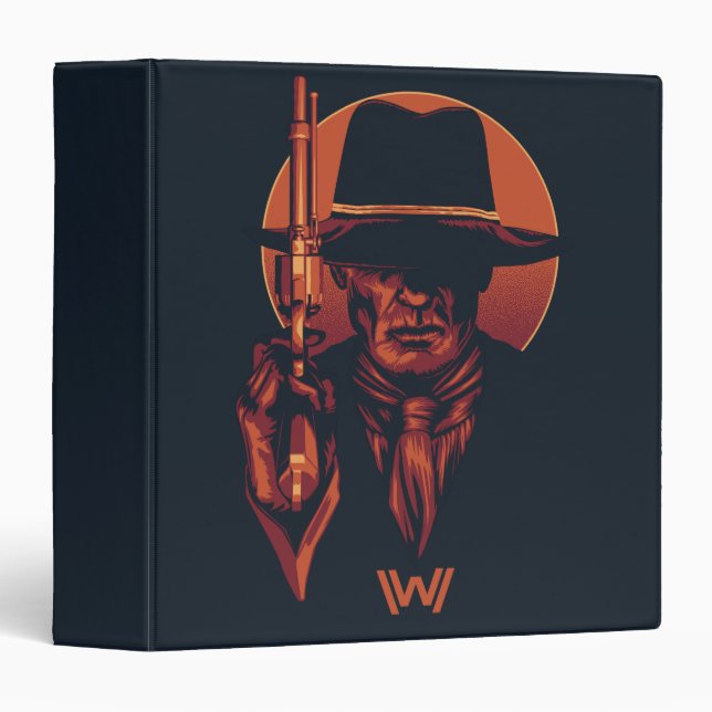 Westworld | Man in Black With Revolver 3 Ring Binder (Front/Spine)